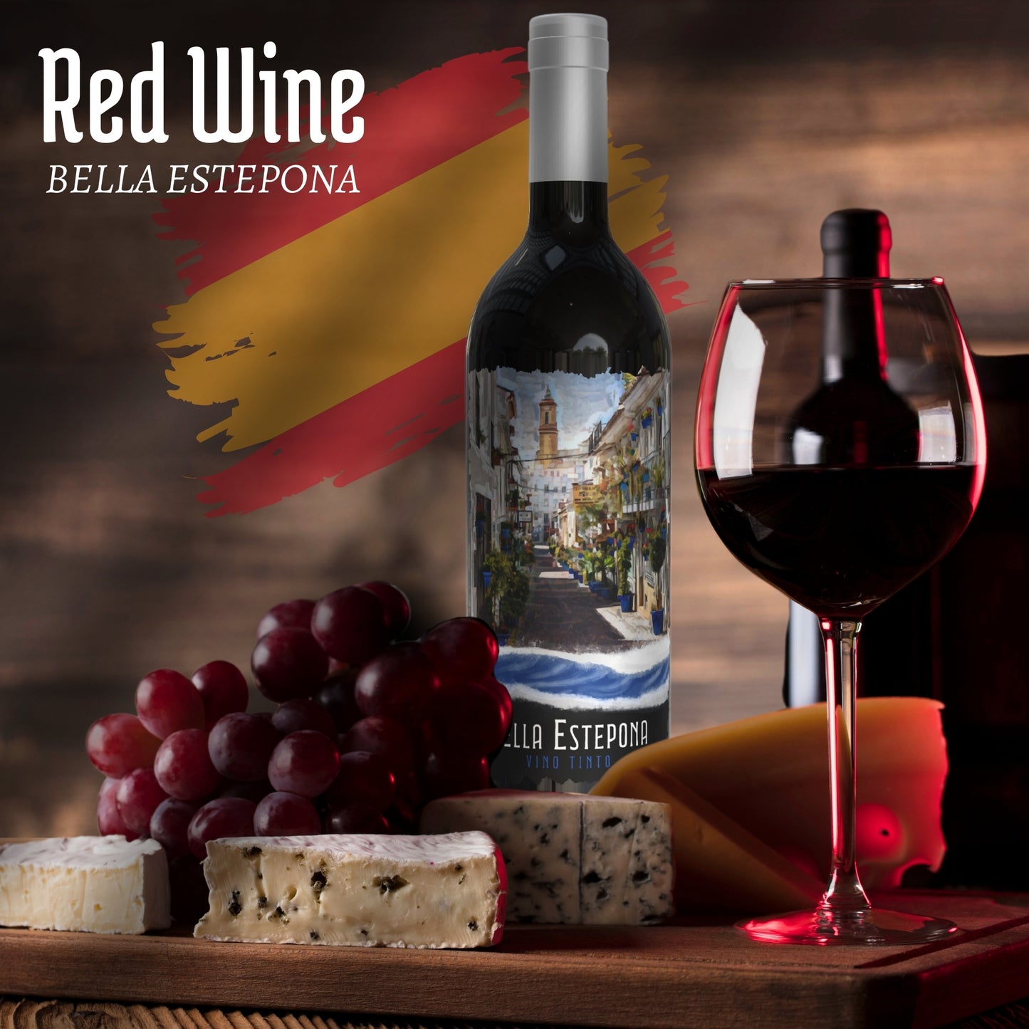 BELLA ESTEPONA (Vino Tinto) Spanish Red Wine (Box of 6 Bottles of 75 cl)
