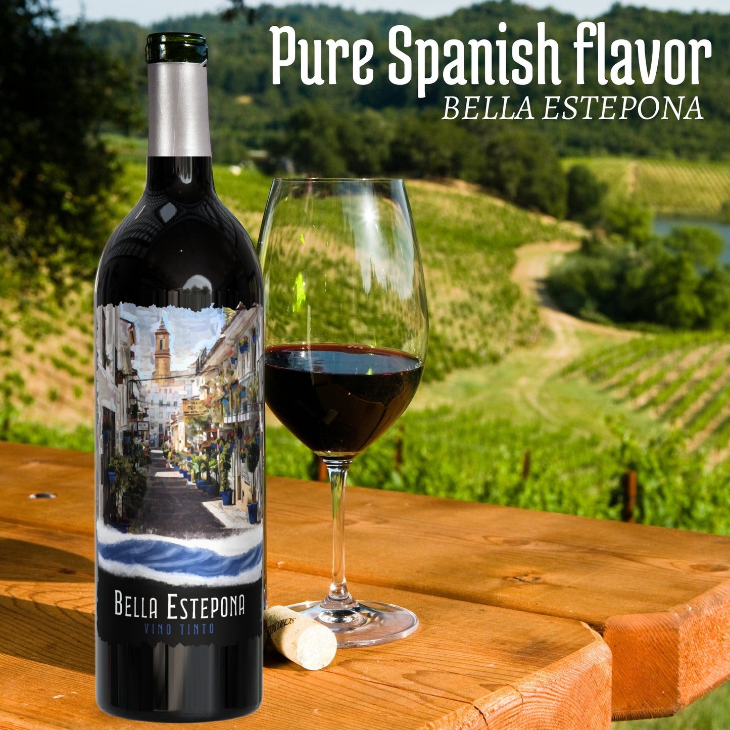 BELLA ESTEPONA (Vino Tinto) Spanish Red Wine (Box of 6 Bottles of 75 cl)