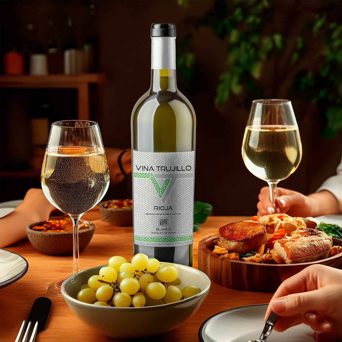 Viña Trujillo Organic Rioja White Red Wine – Pack of 6 x 75 cl Bottles