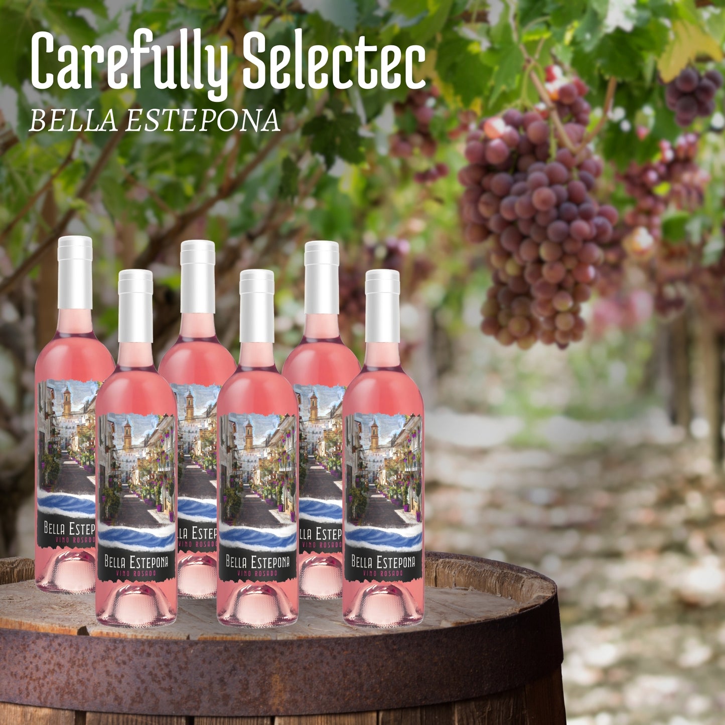 BELLA ESTEPONA (Vino Rosado) Spanish Pink Wine (Box of 6 Bottles of 75 cl)