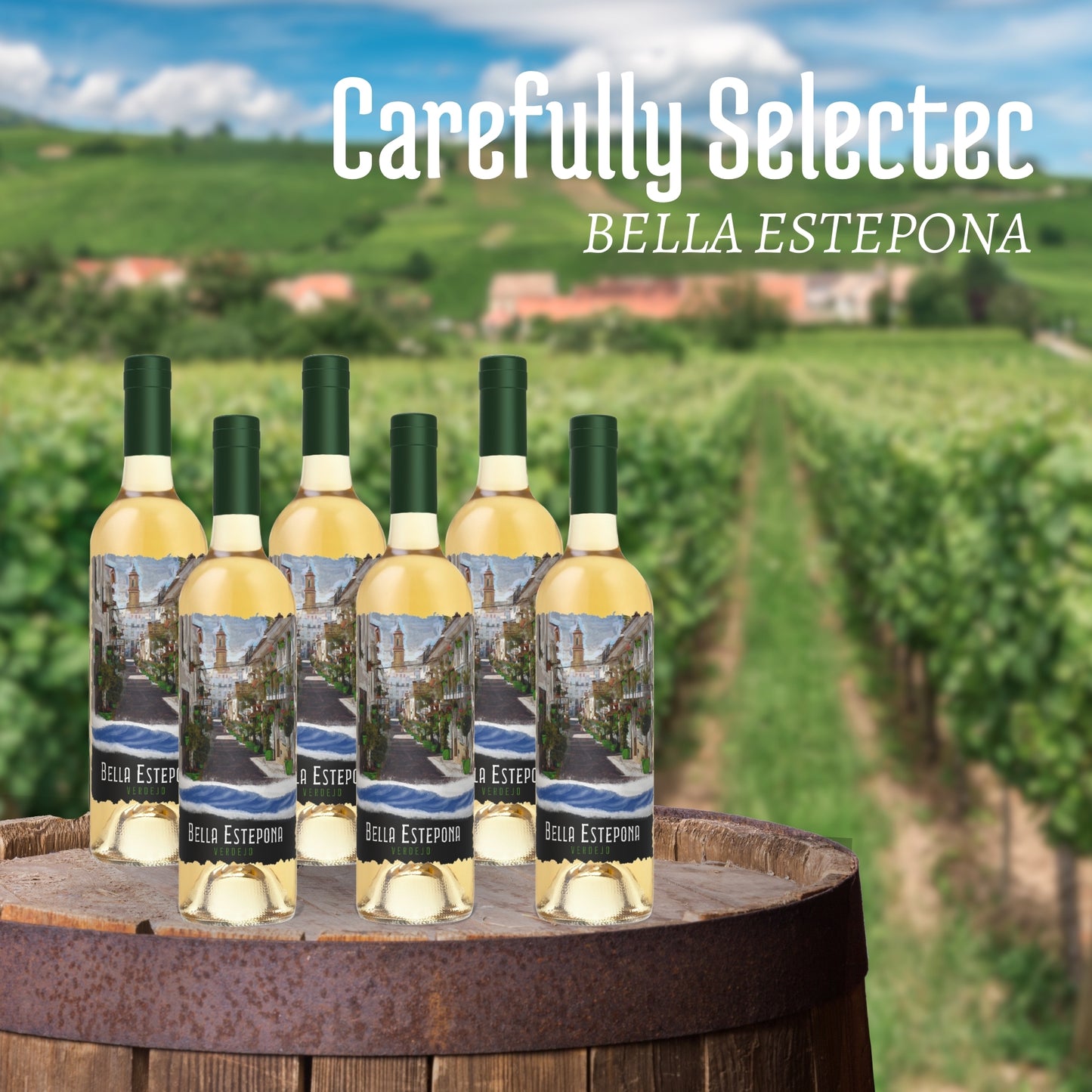 BELLA ESTEPONA (Verdejo) Spanish Dry White Wine (Box of 6 Bottles of 75 cl)