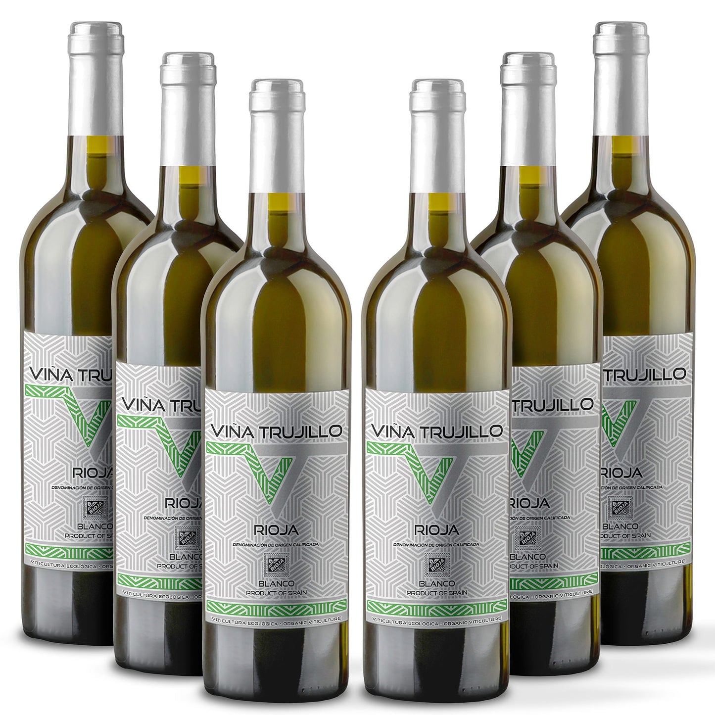 Viña Trujillo Organic Rioja White Red Wine – Pack of 6 x 75 cl Bottles