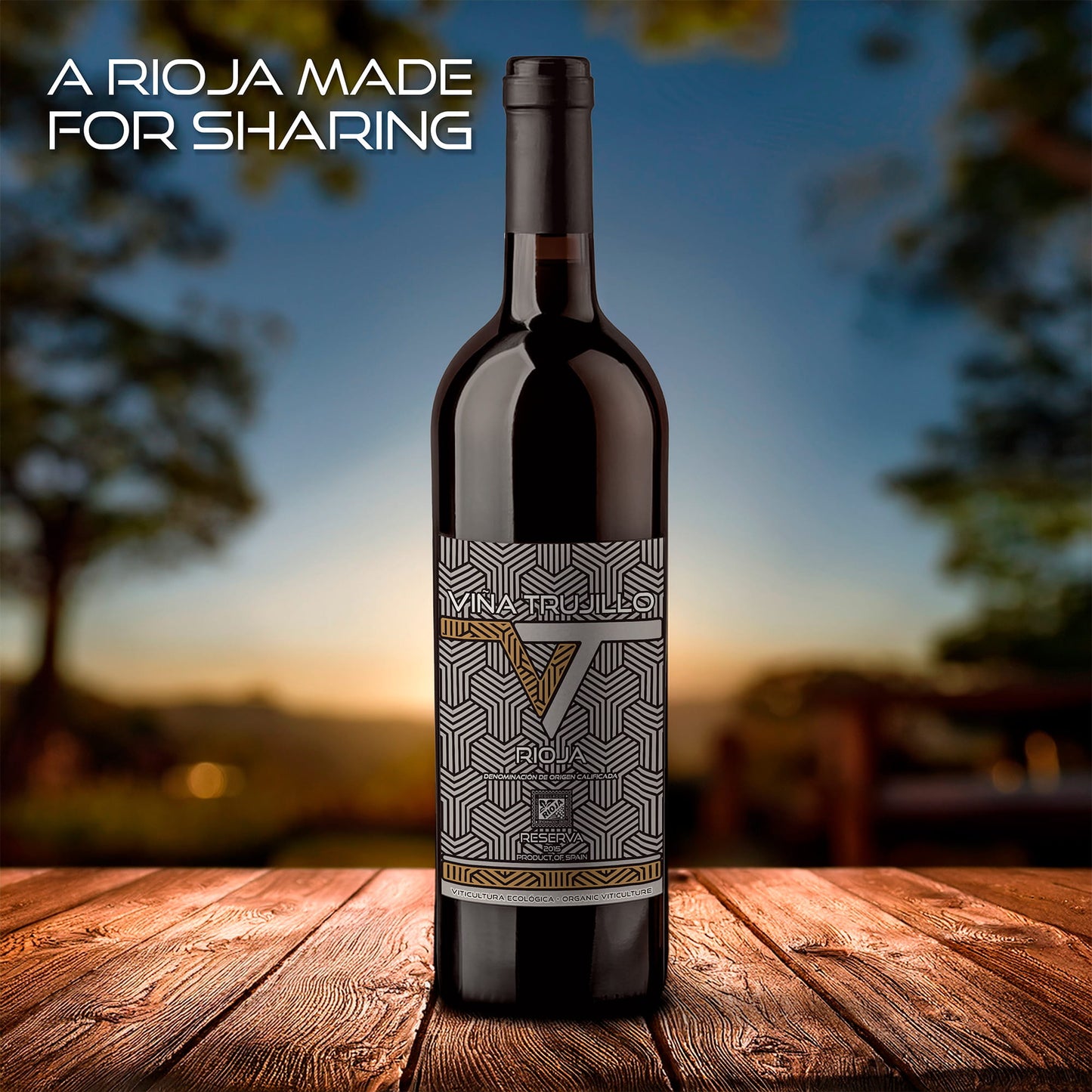 Viña Trujillo Organic Rioja Reserva Red Wine – Pack of 6 x 75 cl Bottles