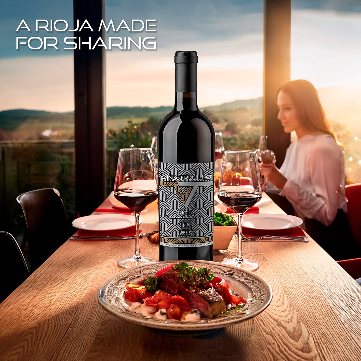 Viña Trujillo Organic Rioja Reserva Red Wine – Pack of 6 x 75 cl Bottles