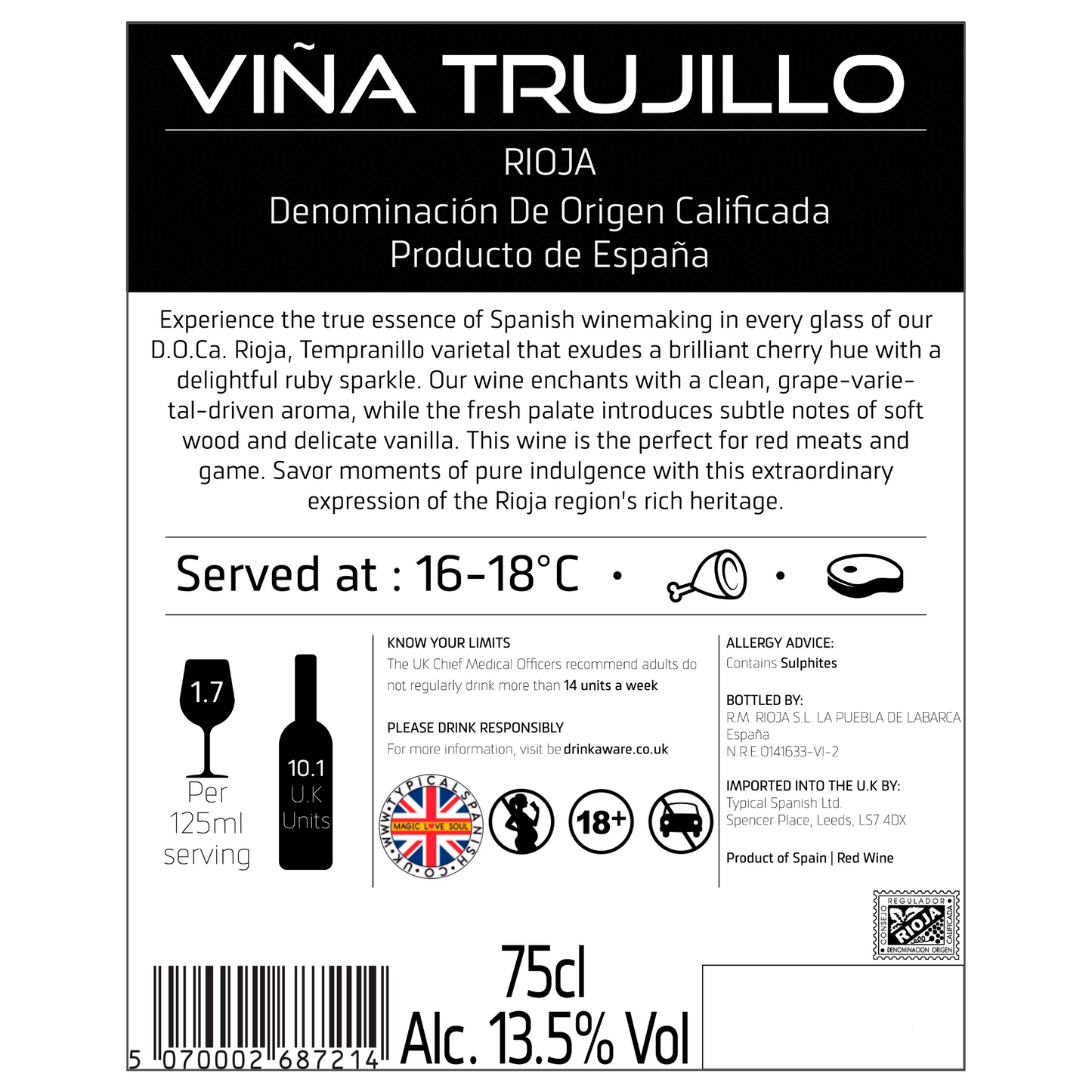 VIÑA TRUJILLO WINES BOX OF 6 BOTTLES 75 CL(01)