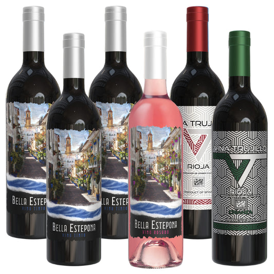 BELLA ESTEPONA & VIÑA TRUJILLO WINES BOX OF 6 BOTTLES 75 CL(02)