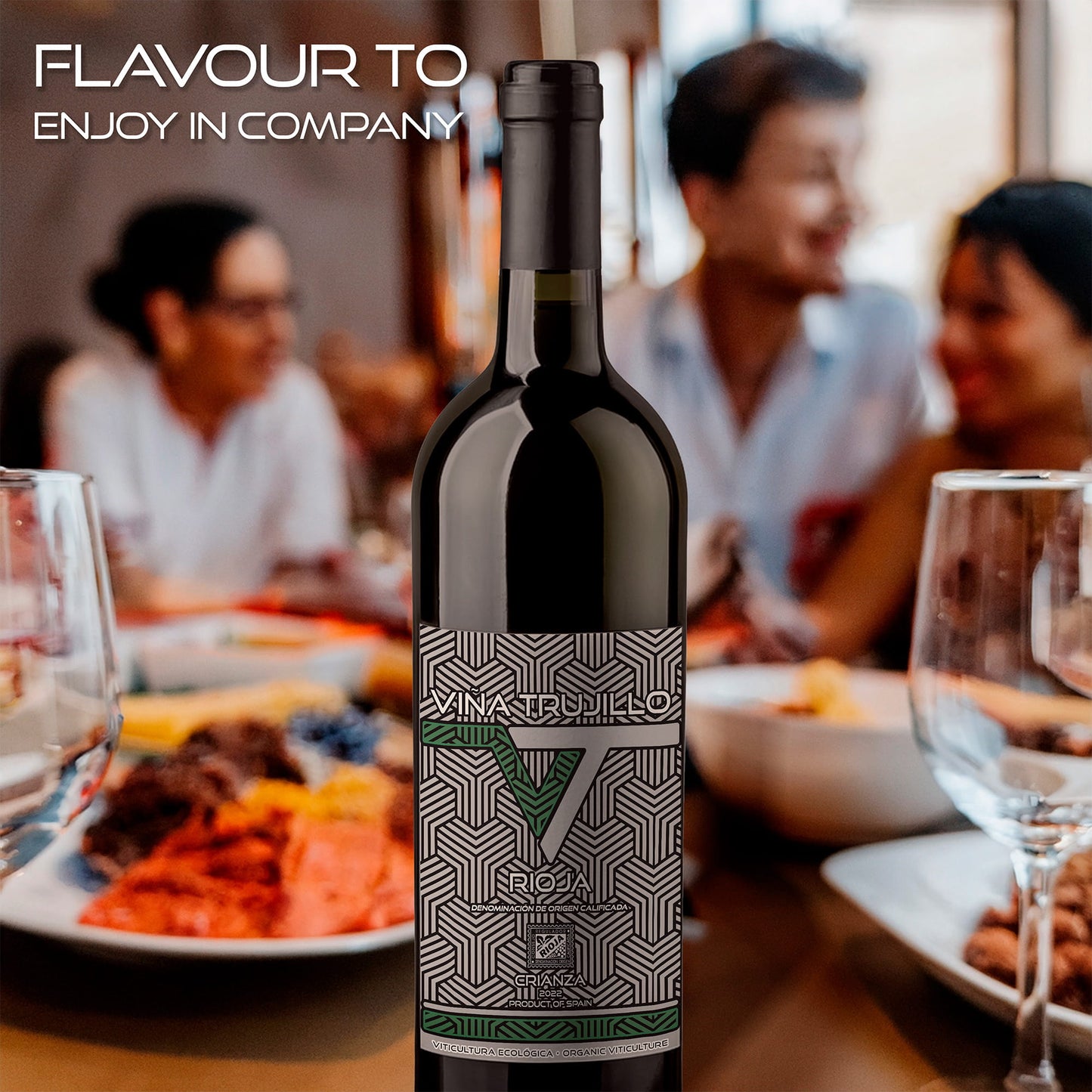 Viña Trujillo Organic Rioja Crianza Red Wine – Pack of 6 x 75 cl Bottles