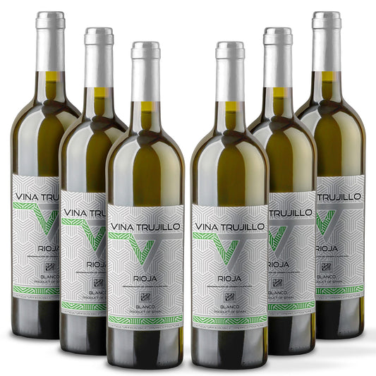 Viña Trujillo Organic Rioja White Red Wine – Pack of 6 x 75 cl Bottles
