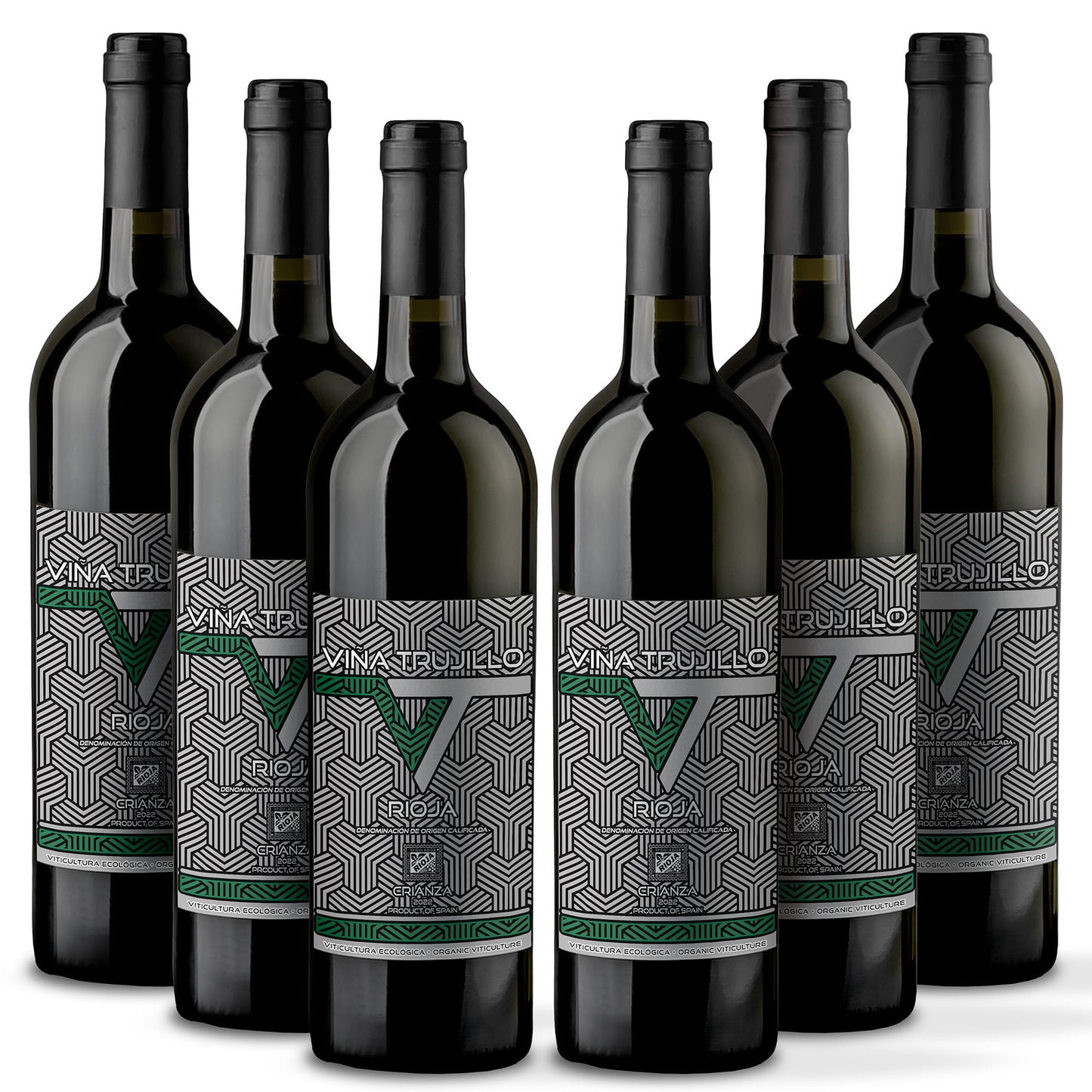 Viña Trujillo Organic Rioja Crianza Red Wine – Pack of 6 x 75 cl Bottles
