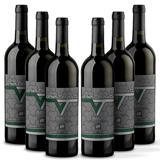 Viña Trujillo Organic Rioja Crianza Red Wine – Pack of 6 x 75 cl Bottles