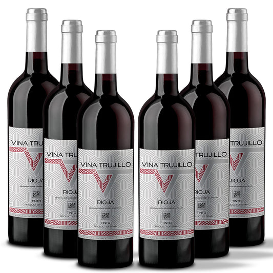 Viña Trujillo Organic Rioja Young Red Wine – Pack of 6 x 75 cl Bottles